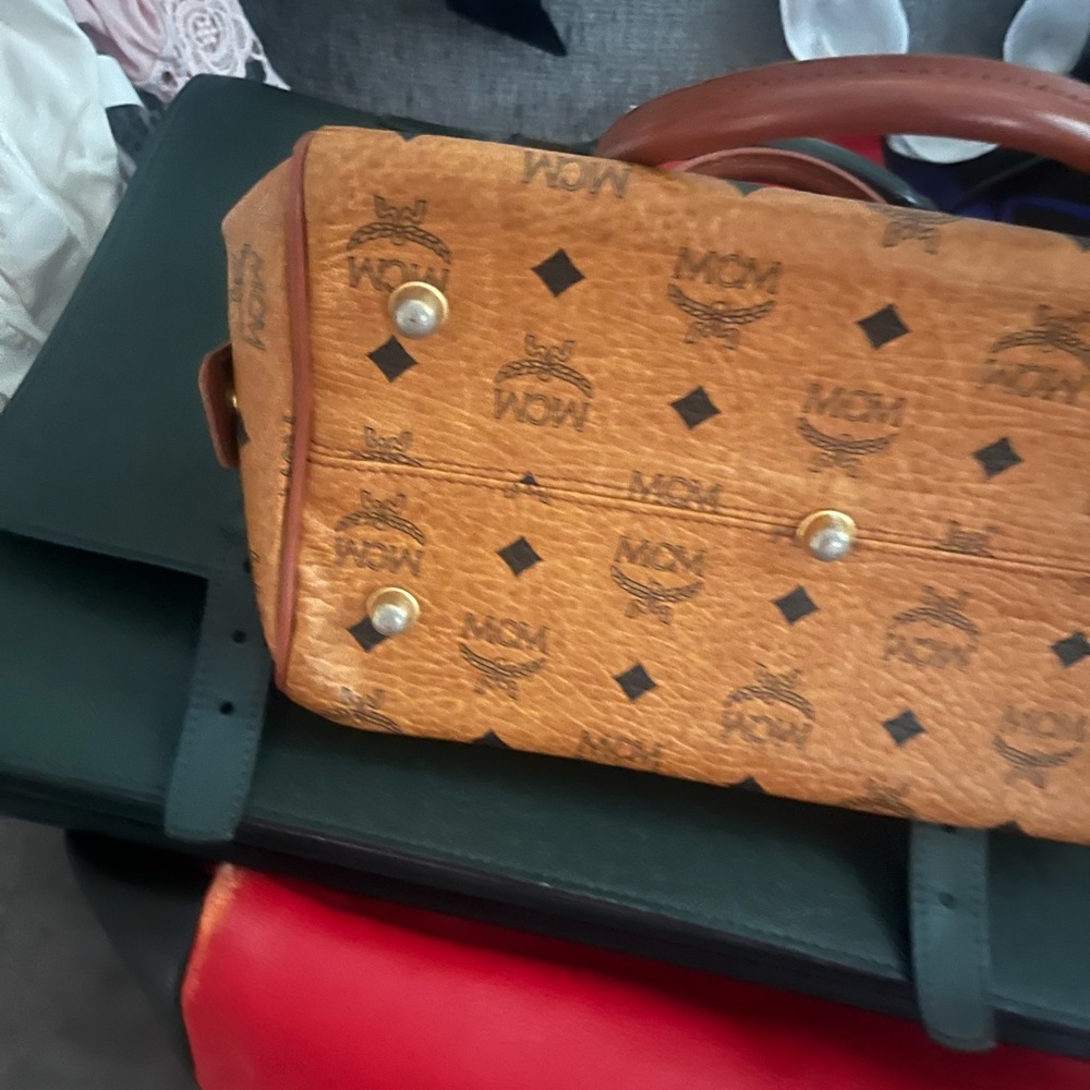 MCM Tan and Black Women's Bag
